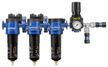 Combination Micronic - Submicronic - Carbon filter - Regulator