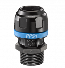 PPS1 MM - Aluminum tapered male thread straight fitting for pipe