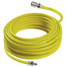 Hose extension with valved hose coupler and plug